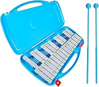 Vista 5 de EASTROCK Xilófono, Glockenspiel de 25 notas, instrumento profesional de xilófono, regalos