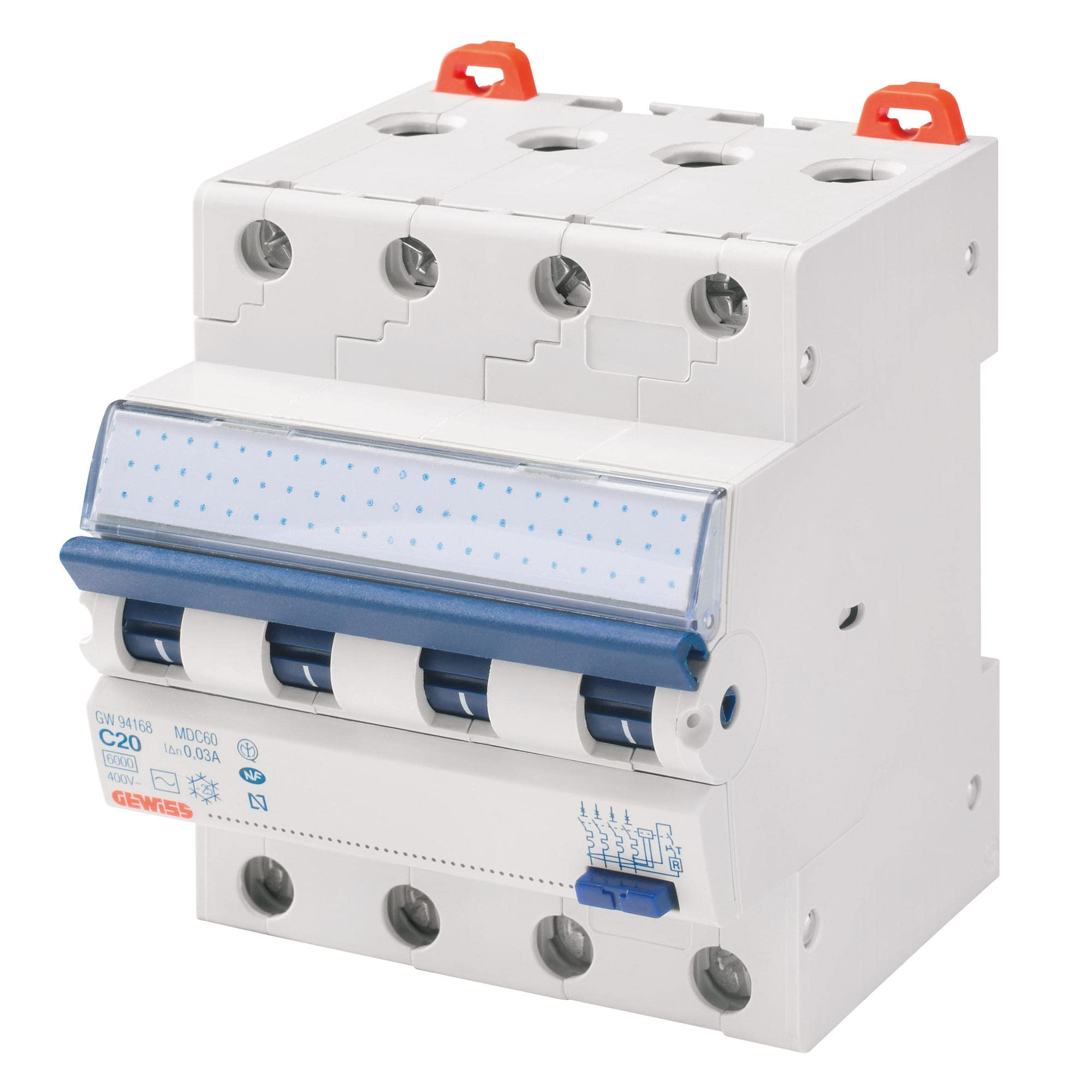 Gewiss GW94076 Accessoire Couteau électrique (230-400 10A V 6000 A Bleu Blanc)