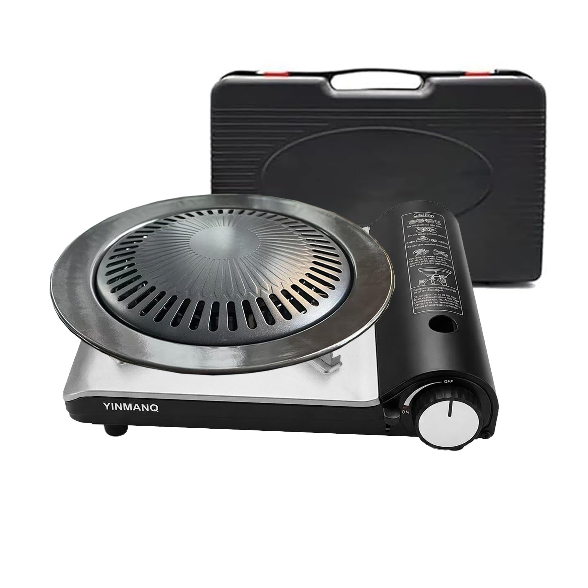 YINMANQ Portable Butane Stove with Grill Pan