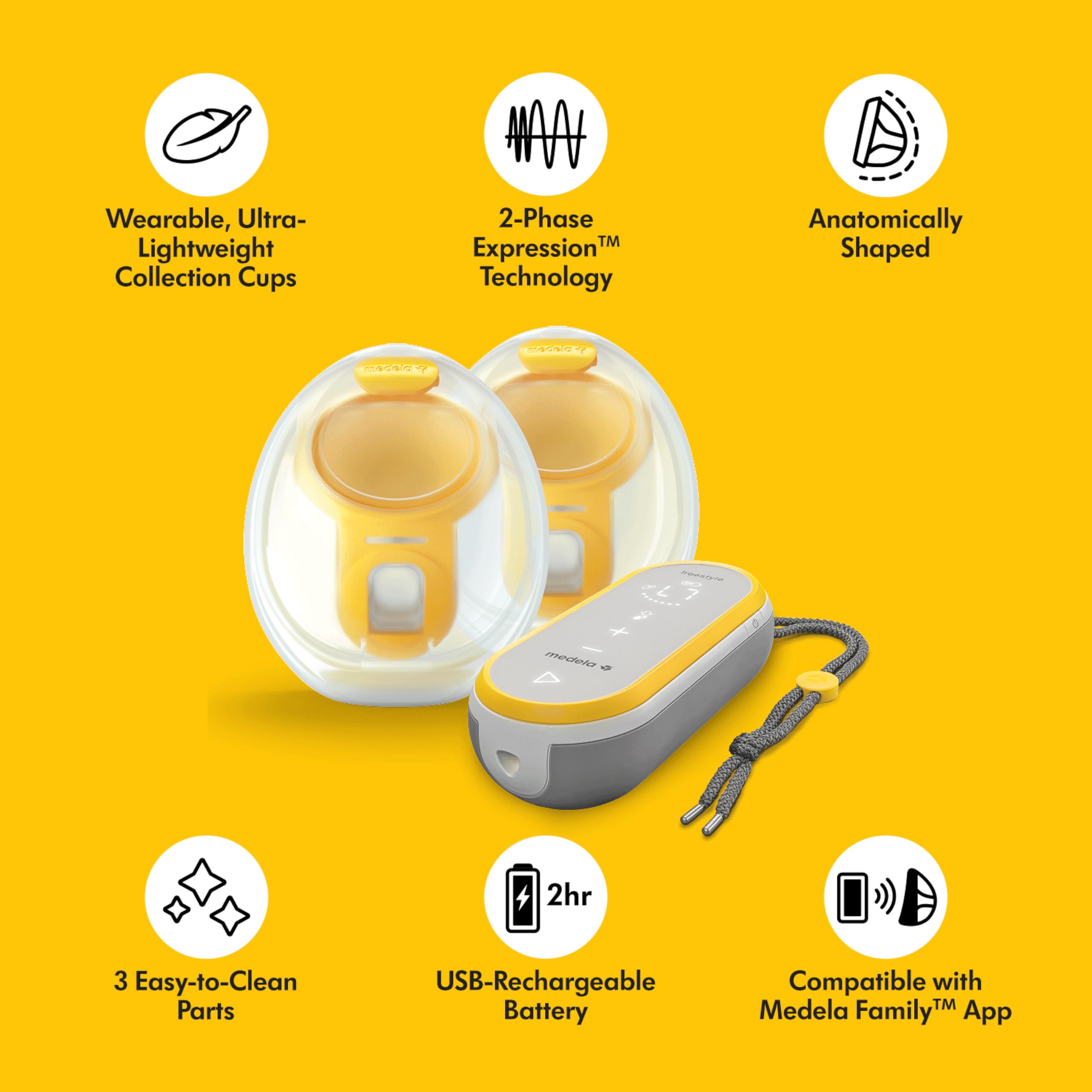 Medela Freestyle Hands-Free Breast Pump | Wearable, Portable and Discreet Double Electric Breast Pump with App Connectivity