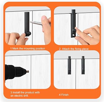 2 Pack Solid Brass Surface Bolt 3 Inch, Heavy Duty Concealed Slide Surface Door Bolt, Black