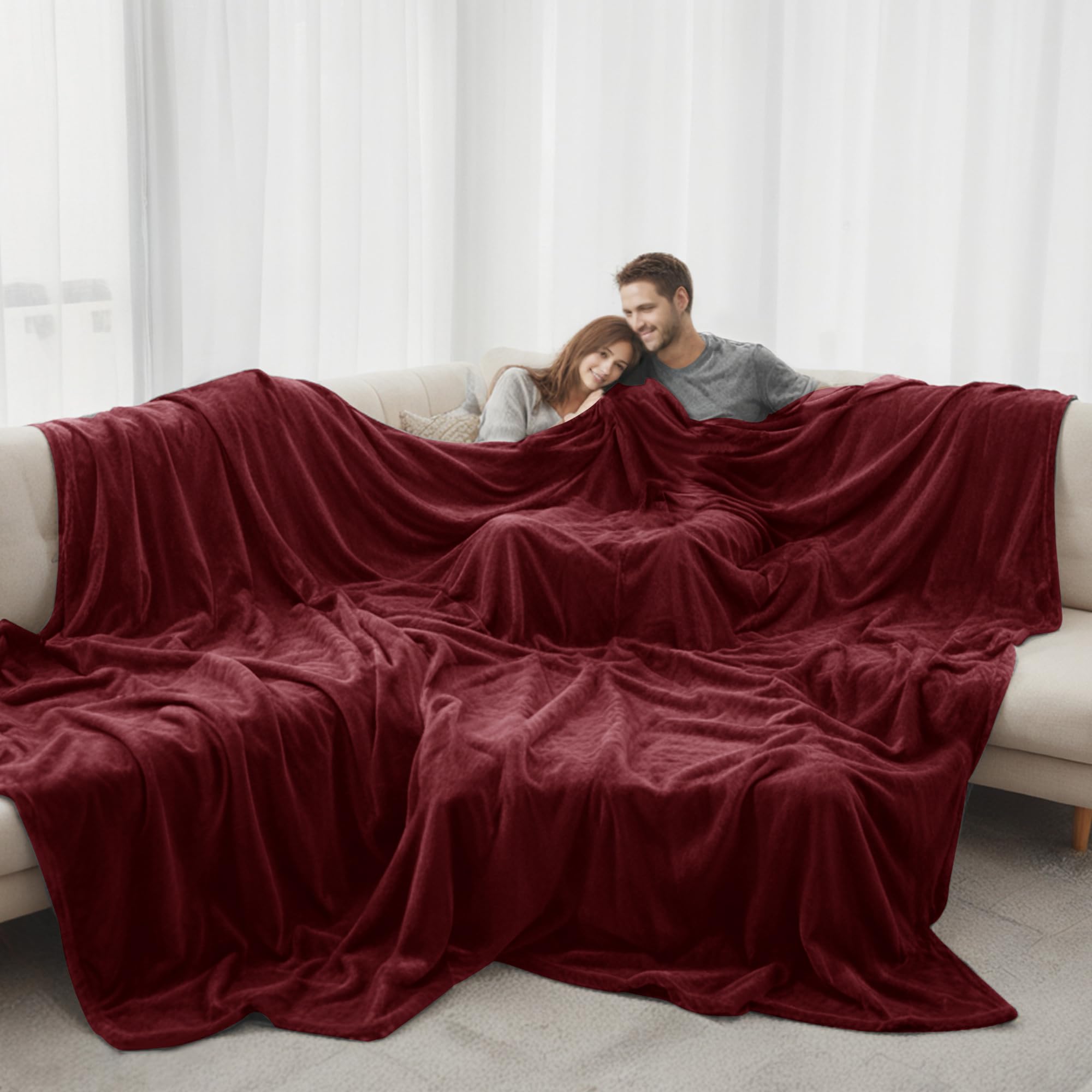 LaSyL Oversized Blanket 120x120 Inches, 10x10 Giant Huge Blanket For Bed, Sof - View #5