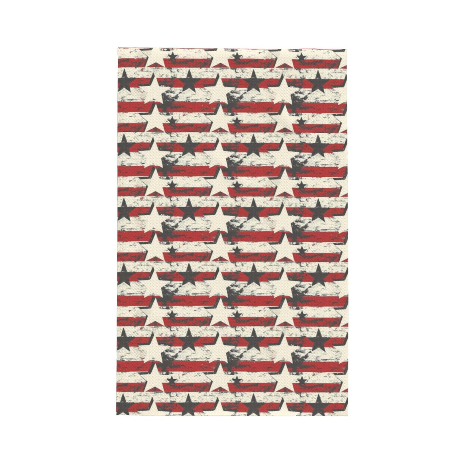 Anceky American Flag Vintage (7) for Absorbent Kitchen Towels, 16x26 Inch Quick Dry Cleaning Dishcloths