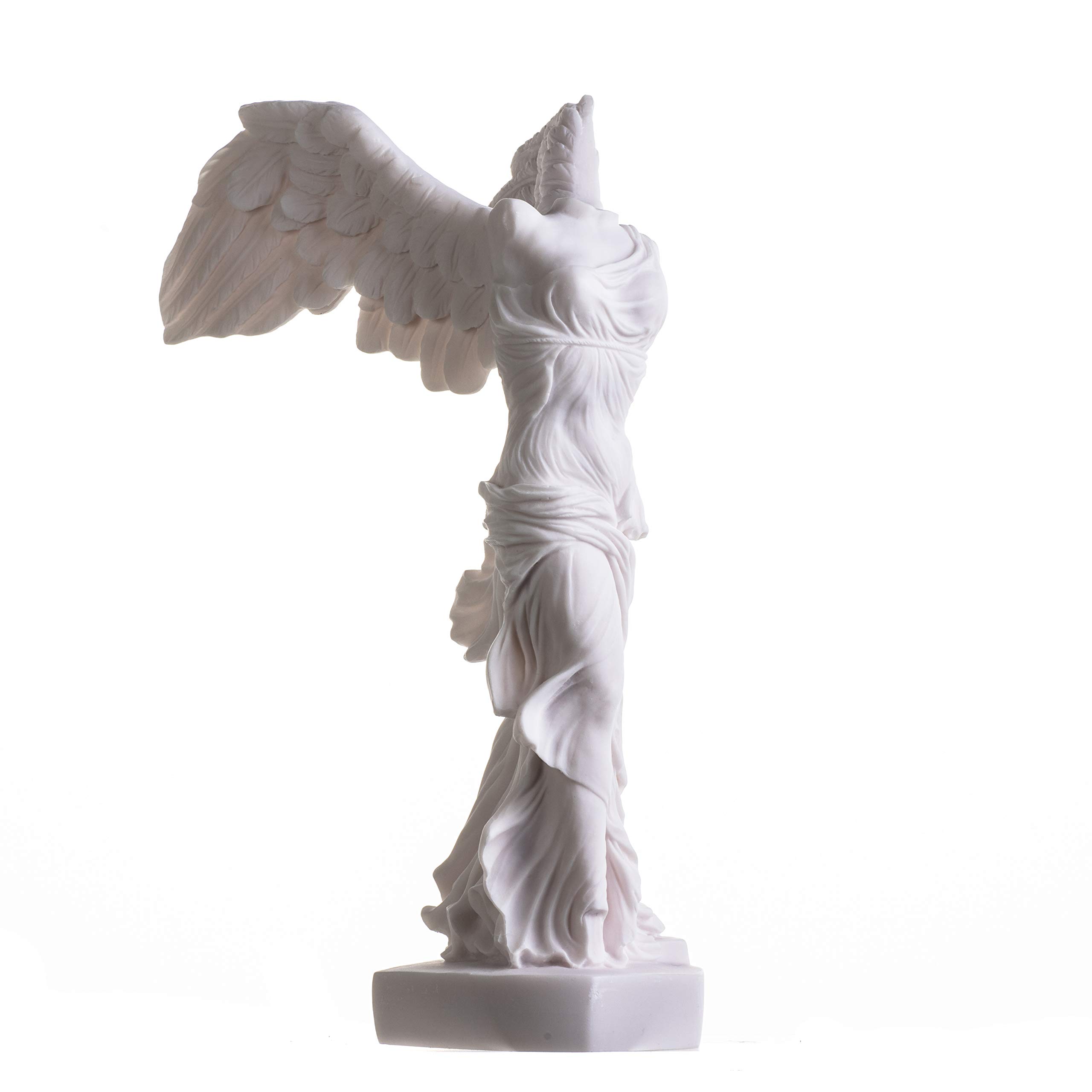 Statua Alata Vittoria di Samotrazia Alabastro Antiche Rovine Museo del Louvre Figura 35 cm