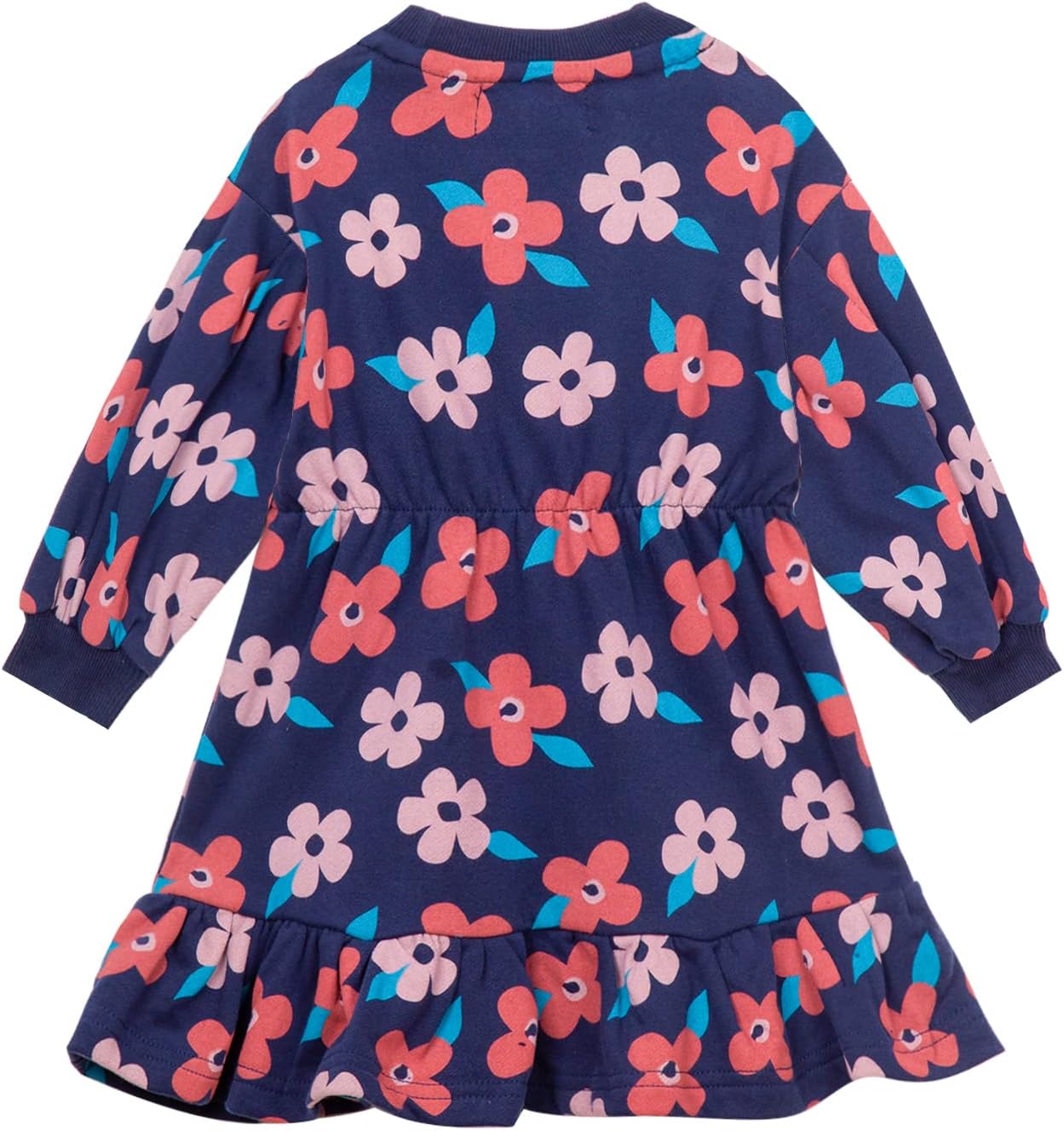 Mud Kingdom Little Girls Love Heart Smocked Sweatshirt Dress Long Sleeve Colorful - Image 2