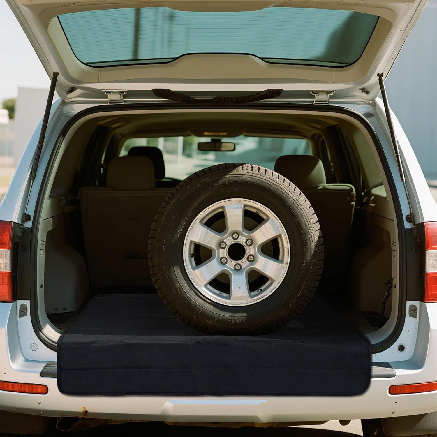 Large Bumper Guard for Cars,38 x25 inches Car Rear Bumper Protector Guard, Foldable Universal Protector for Cars, SUVs, Trucks, Prevents Scratches While Unloading and Loading, Black