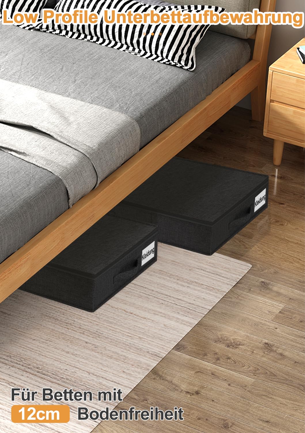 BROVIEW V60 Contenitori Impilabili Extra Large Con Coperchio – Pieghevoli, Con Ruote, Colore Nero, 1 Pezzo - 6