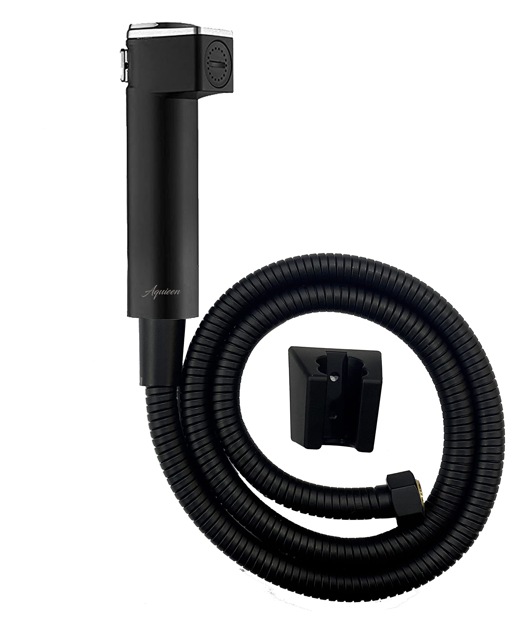 Aquieen Health Faucet Set Black with 1 Meter SS Shower Tube & Wall Hook (Ceramica - Black Set) (B0917XQ74T) Amazon Price History, Amazon Price Tracker