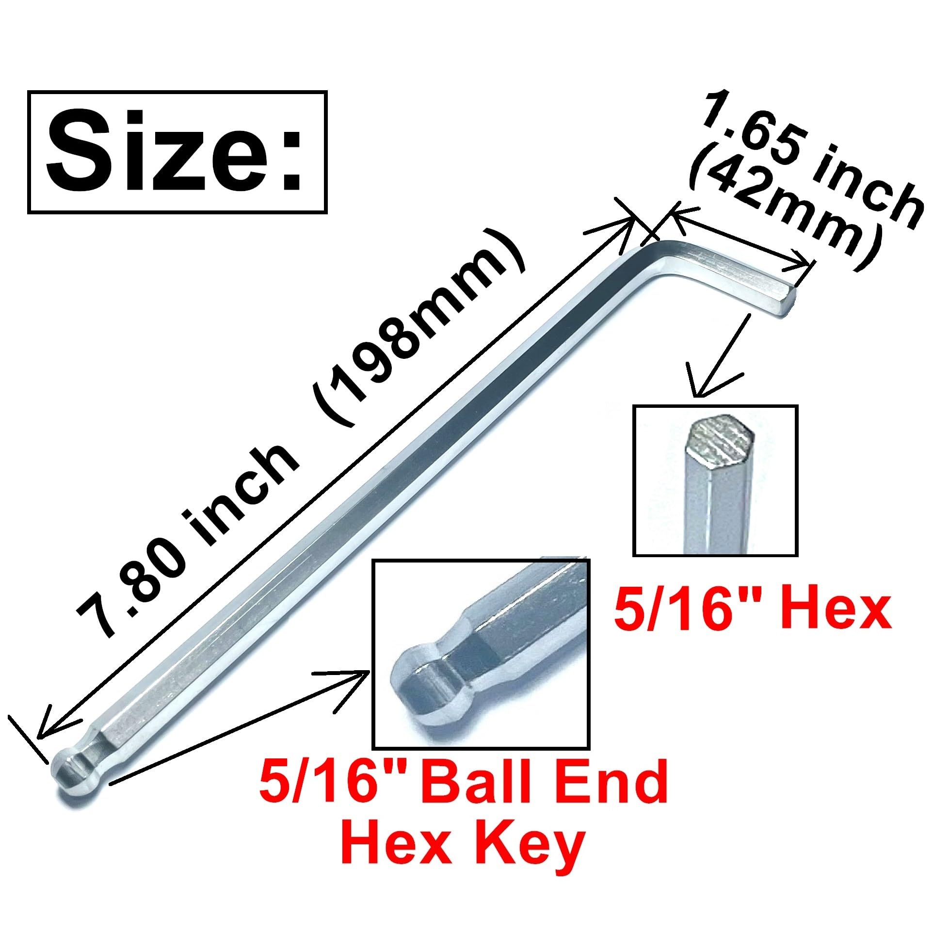 Amazon | ZDingTech 5/16ボールエンドアレンレンチセット 4個 5/16