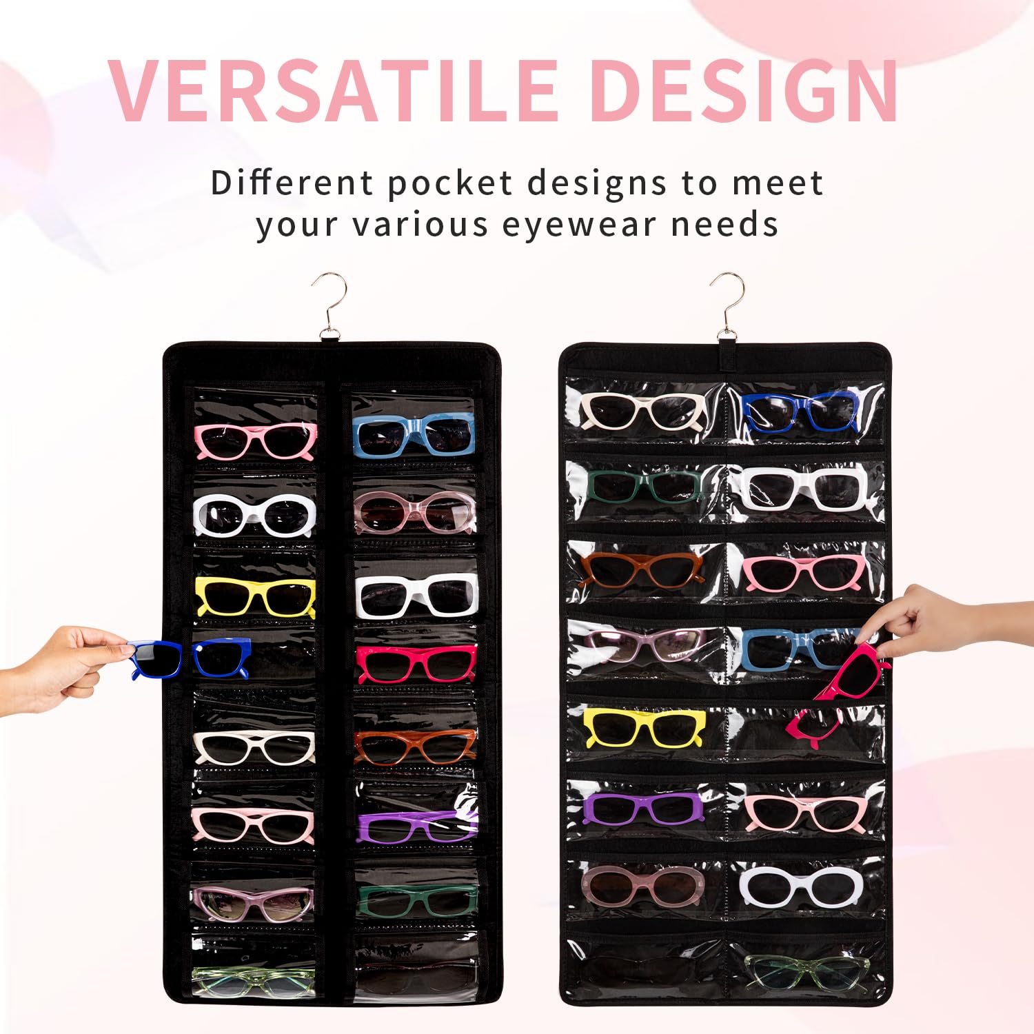 Amazon.com: KGMCARE Sunglasses Storage Organizer Case, Dual Sided