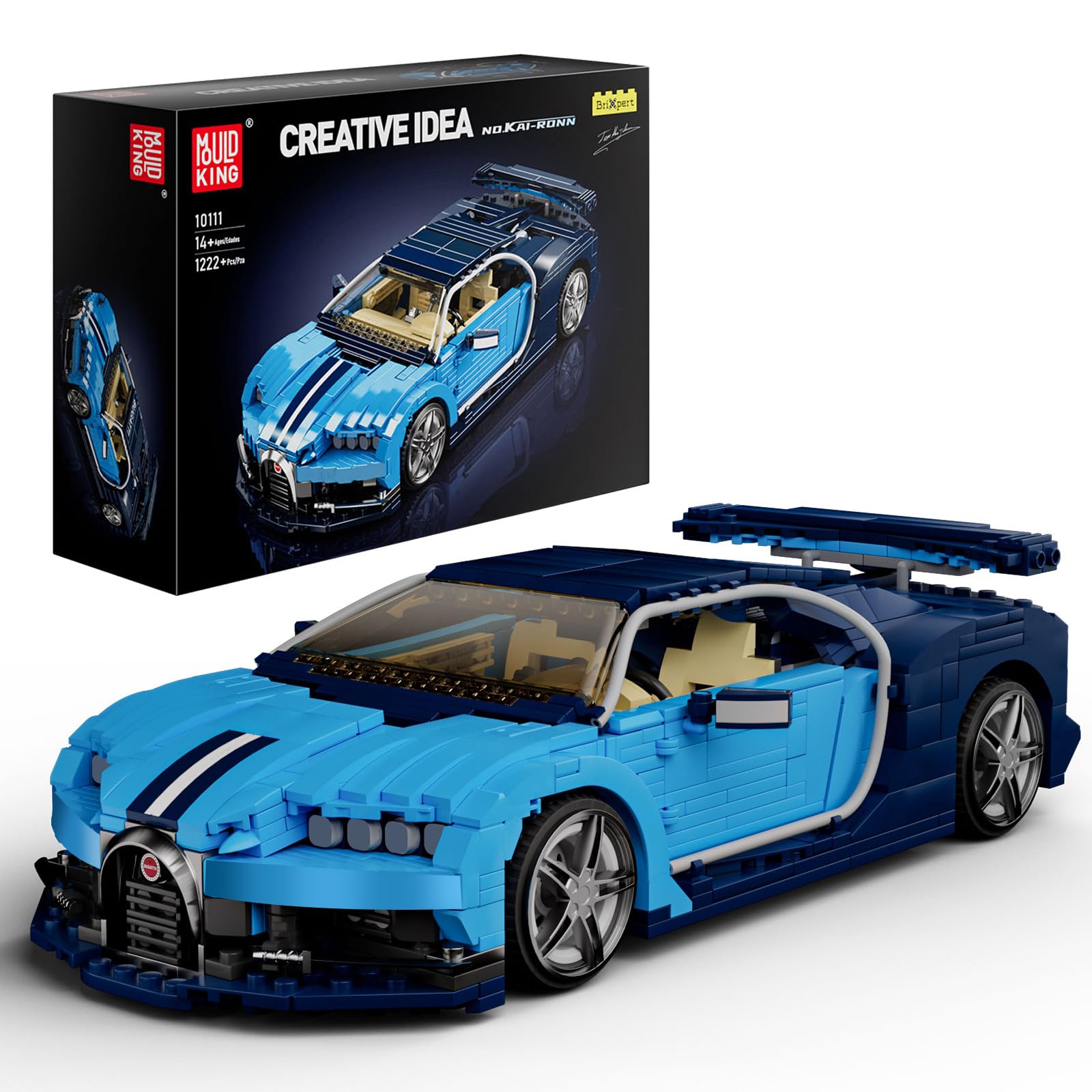 Mould King Car Building Sets, 1:12 Scale Sports Vehicle Model, 10111 Collectible Speed Champion Cars Building Kits, Build and Display Car Set for