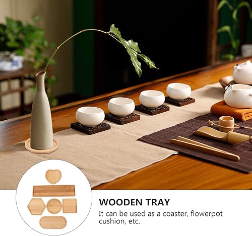 Miniatura 9 de 6 bandejas de madera rellenables para mosaicos, bandeja decorativa de madera, bandeja de arte, suministros de mosaico para manualidades, adornos de