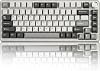 YUNZII B75 PRO 75% Gasket Gaming Keyboard, Wireless Mechanical Keyboard, BT2.4GWired Wireless Hot-Swapping, Custom Keyboard with RGB Knob for MacWin, Technical Standards Certified Gray, Cocoa