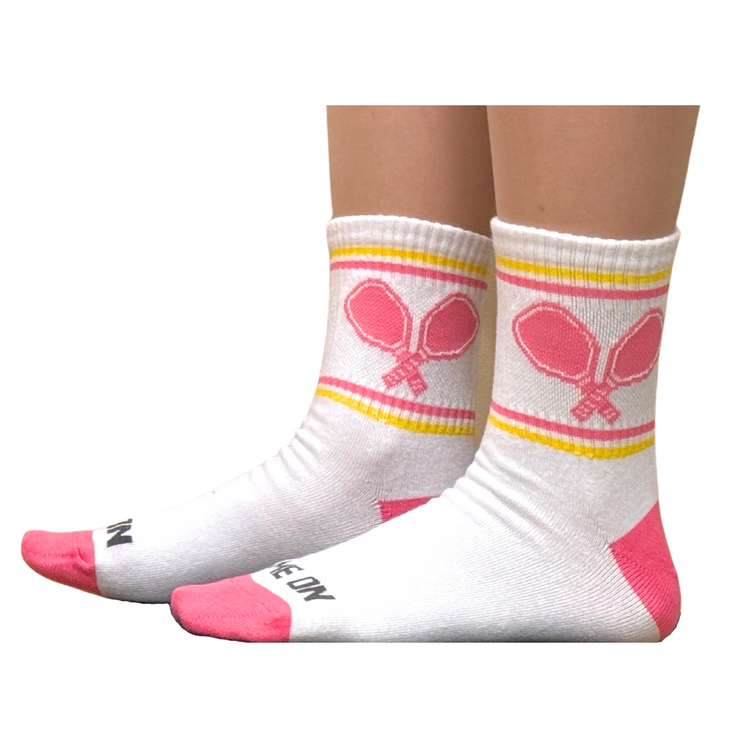 Pickleball FetishPBF Pickleball Socks Men Women Athletic Crew Quarter Moisture Wicking Cotton