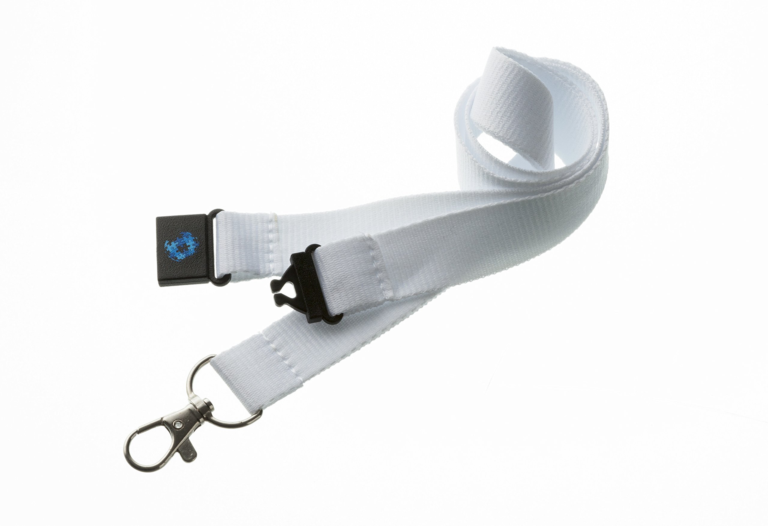 Pac Supplies Global Ltd White 20Mm Lanyard With Safety Break Away And Metal Clip