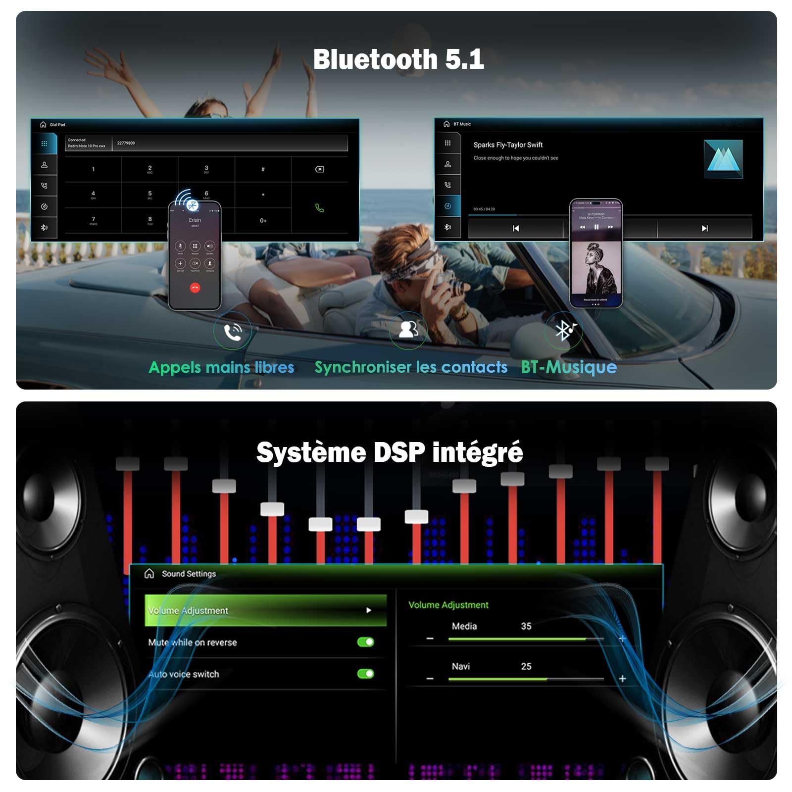 12,3 Pouces 2K Écran, Android 16 Snapdragon 668S 8 Cœurs 8Go+128Go Autoradio Carplay sans Fil pour Audi Q5 2009-2016, GPS Navigateur Bluetooth 5.1 SWC WiFi DSP Dab+OEM Radio Canbus MMI