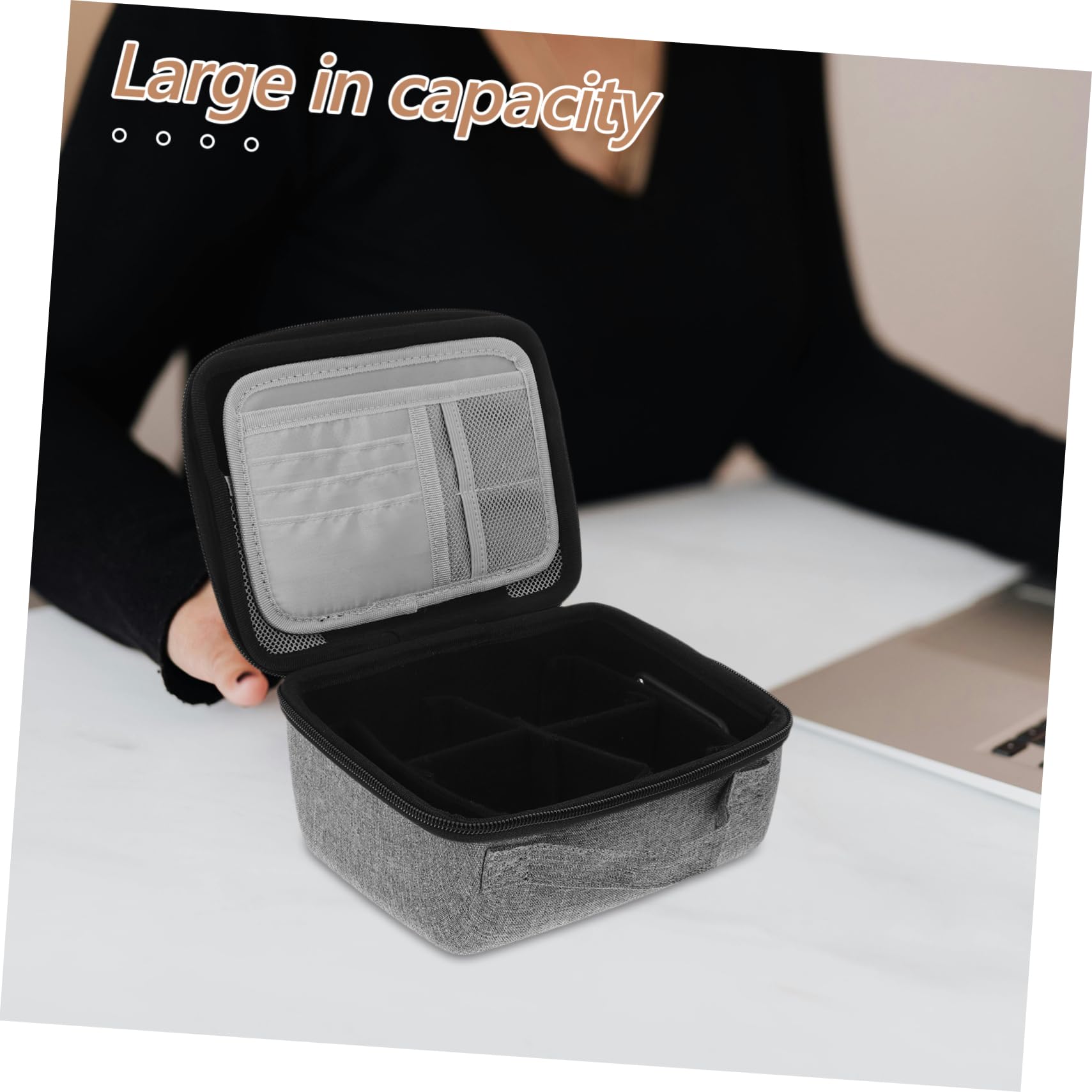 Organizer Documenti Lucchetto, Multi-scomparto, Manico Robusto