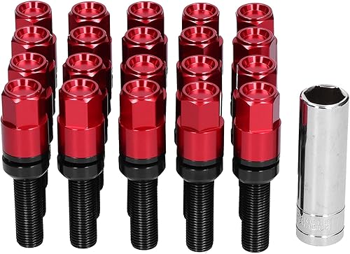 Tuercas de Rueda, 20 Piezas Pernos de Rueda Extendidos de Acero para Automóvil M