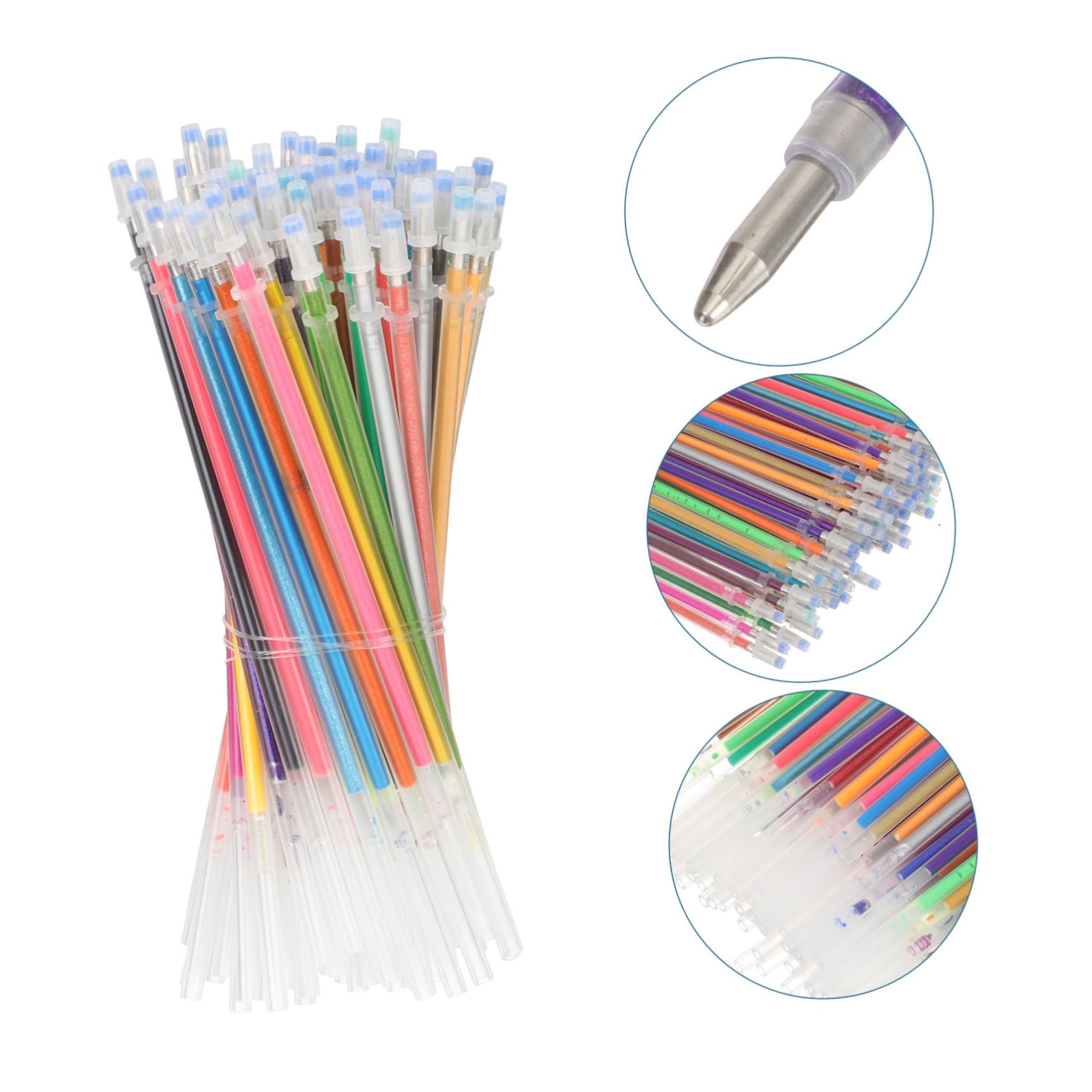 MAGICLULU 252pezzi Ricariche Per Penne Colorate Decorative Da Ricariche Gel Per Ufficio e Studio Inchiostro Fluido e Luminoso Per Studenti e Attività Creative