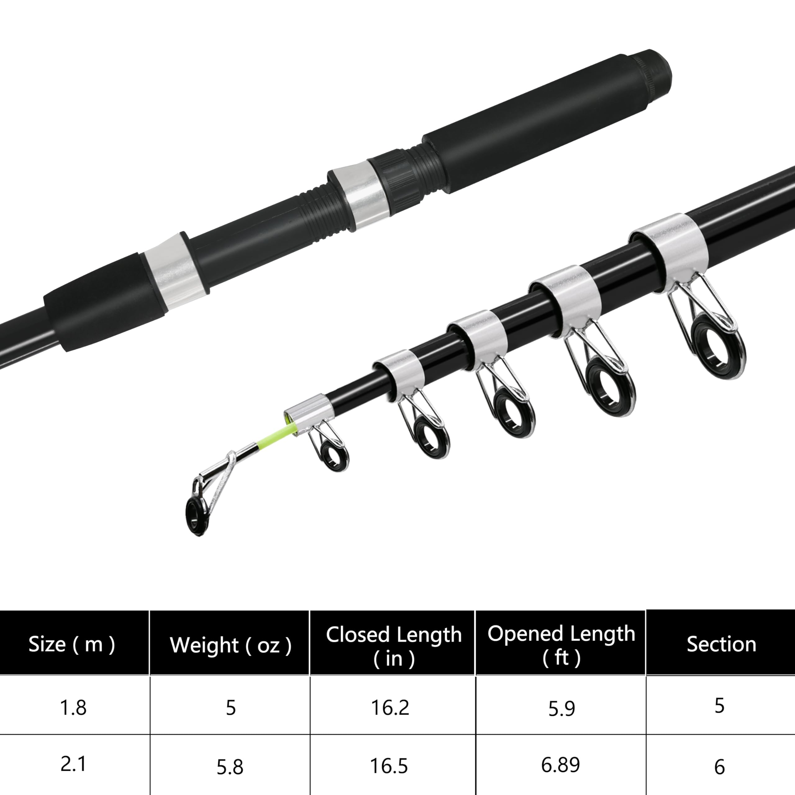 OLOLYAP Fishing Pole Combo 2PCS Telescopic Fishing Rod and Aluminum Reel Combos with Carrier Bag Sea Saltwater Freshwater Fishing Rod Reel Kits : Sports & Outdoors