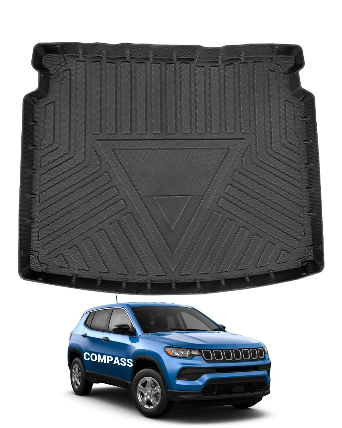 Rubberen kofferbakmat voering Voor Jeep Voor Renegade BU 2015 2016-2025 Auto-interieur Kofferbak Hoofdmat Waterdicht Anti-kras Antislip Beschermhoes(Style 2