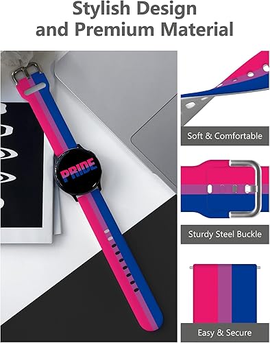 Miniatura 9 de Correas de reloj compatibles con Samsung Galaxy Watch de 1.575 pulgadas, 1.614 pulgadas, 1.654 pulgadas, 1.732 pulgadas, 1.772 pulgadas, correa de