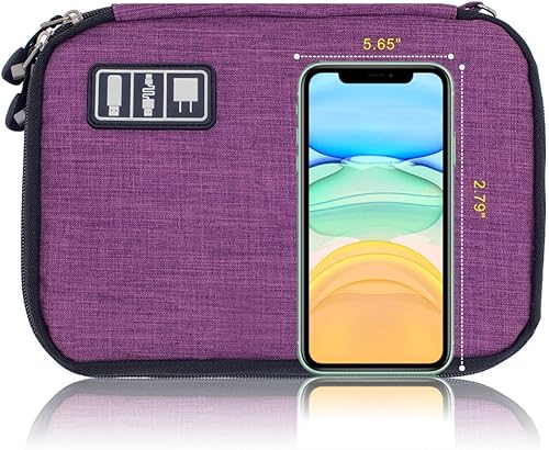 Miniatura 5 de Organizador de cables de viaje, organizador electrónico portátil impermeable para cable USB, cargador de teléfono, auriculares, tarjeta SD, 5
