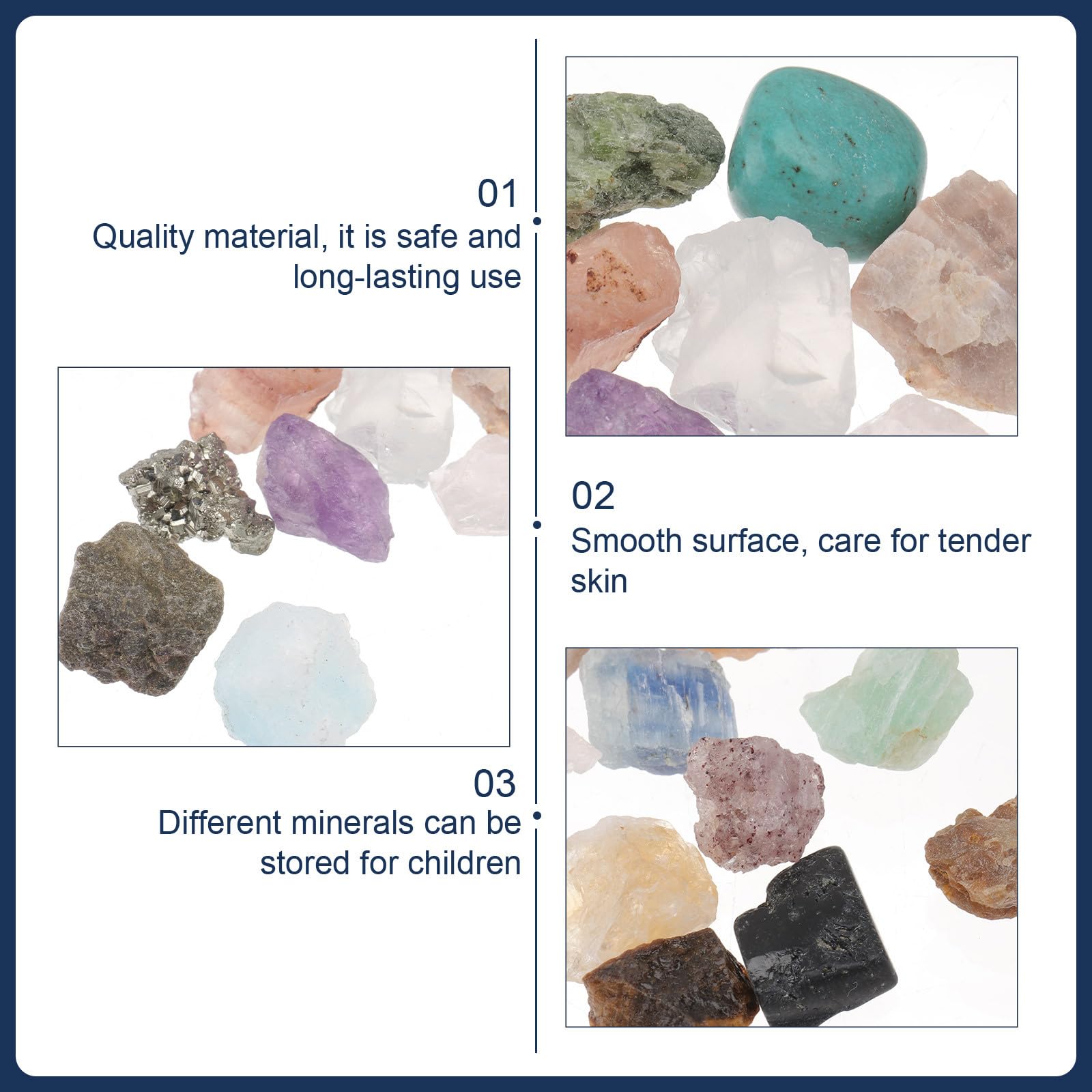 Caja de Especímenes de Mineral 20 Piezas, Piedra, Juego Científico