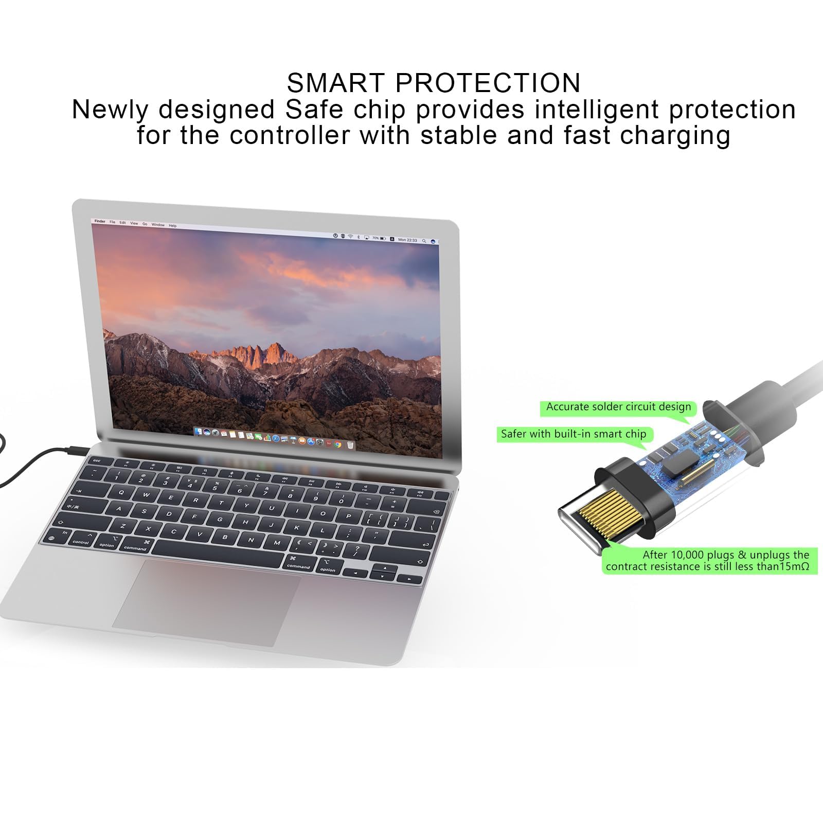 100W USB Type C Chargeur pour ASUS ROG Flow Z13 GZ301 GZ301Z X13 GV301 GV301Q GV301R A20-100P1A ZenBook 14X 14 Chromebook MacBook Samsung HP Dell Acer 20V 5A Type C PD Alimentation