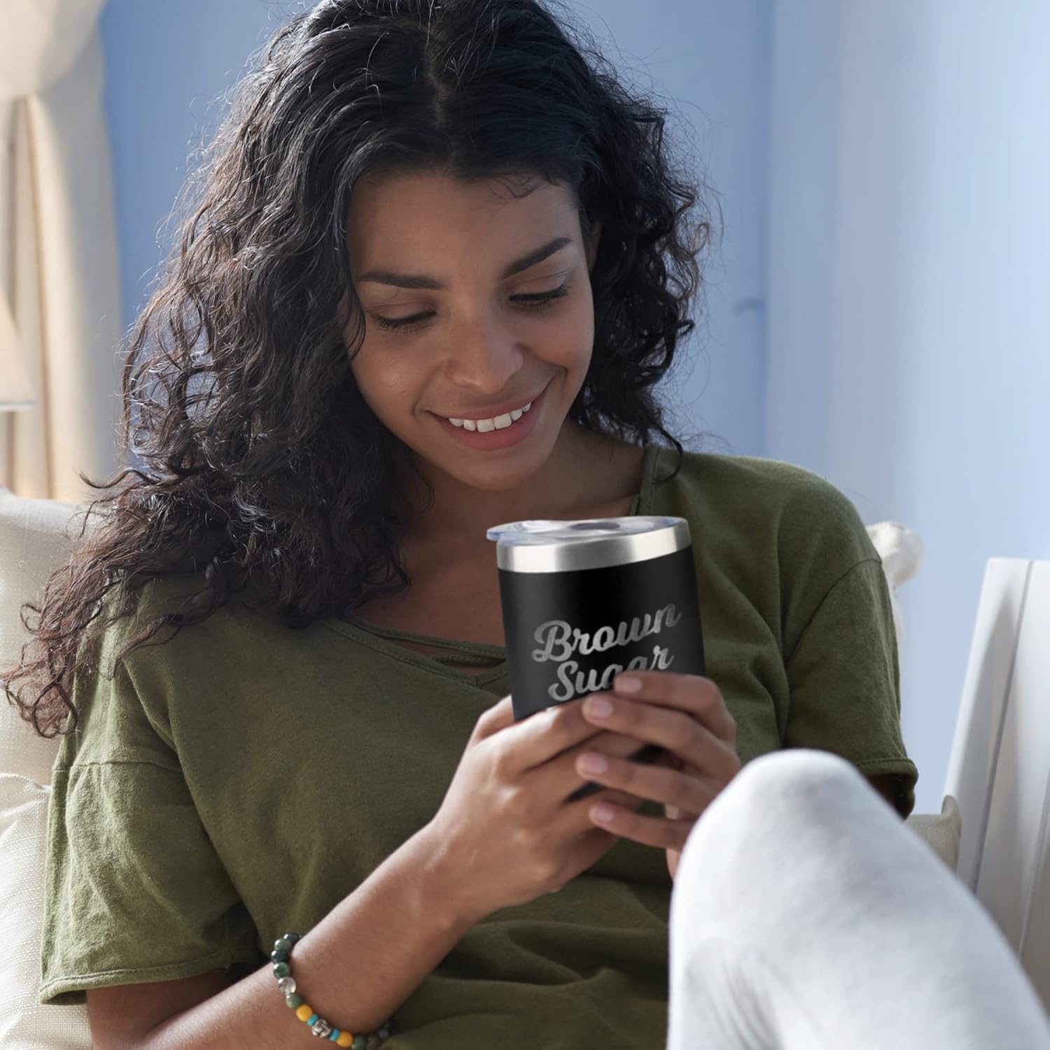 Buy Brown Sugar Babe 12 oz Wine Tumbler Black Girl Magic Mug for