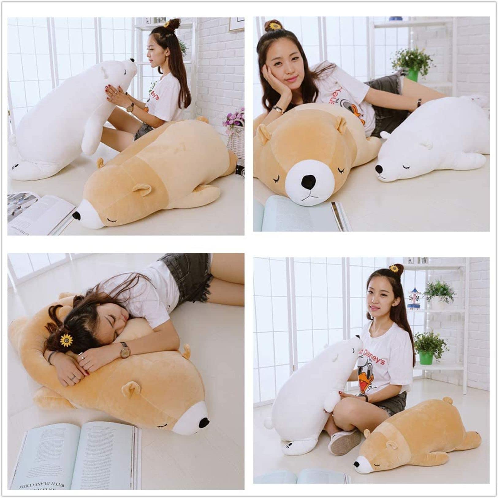 Amazon.co.jp: シロクマ 抱き枕 プレミアム ねむねむ くま とろける