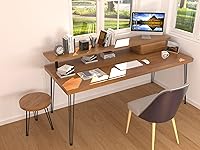 Vista 7 de ROTHLEY Patas de mesa de horquilla de 28 pulgadas, 3 varillas sólidas de metal para mesa, juego de 4 patas de escritorio resistentes con protectores