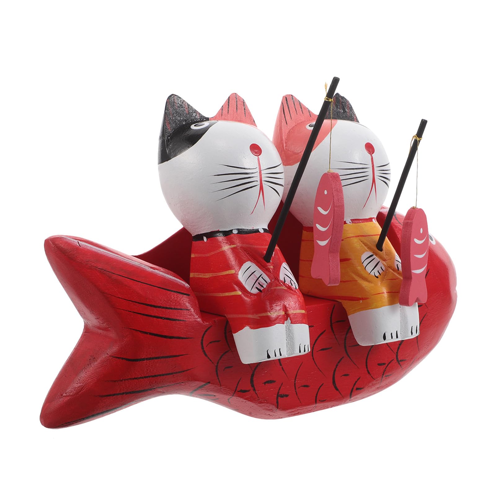 Statuette chat en bois Levemolo : transformez un bureau vide en espace chaleureux