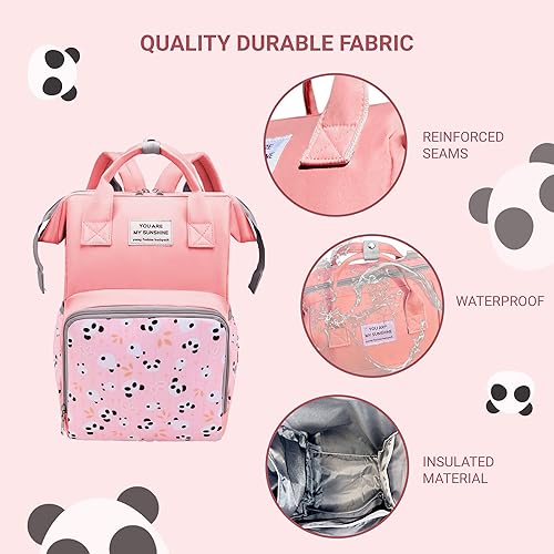 Miniatura 4 de Mochila para pañales (negro), Rosa Negro, Mediana, Mochilas Daypack