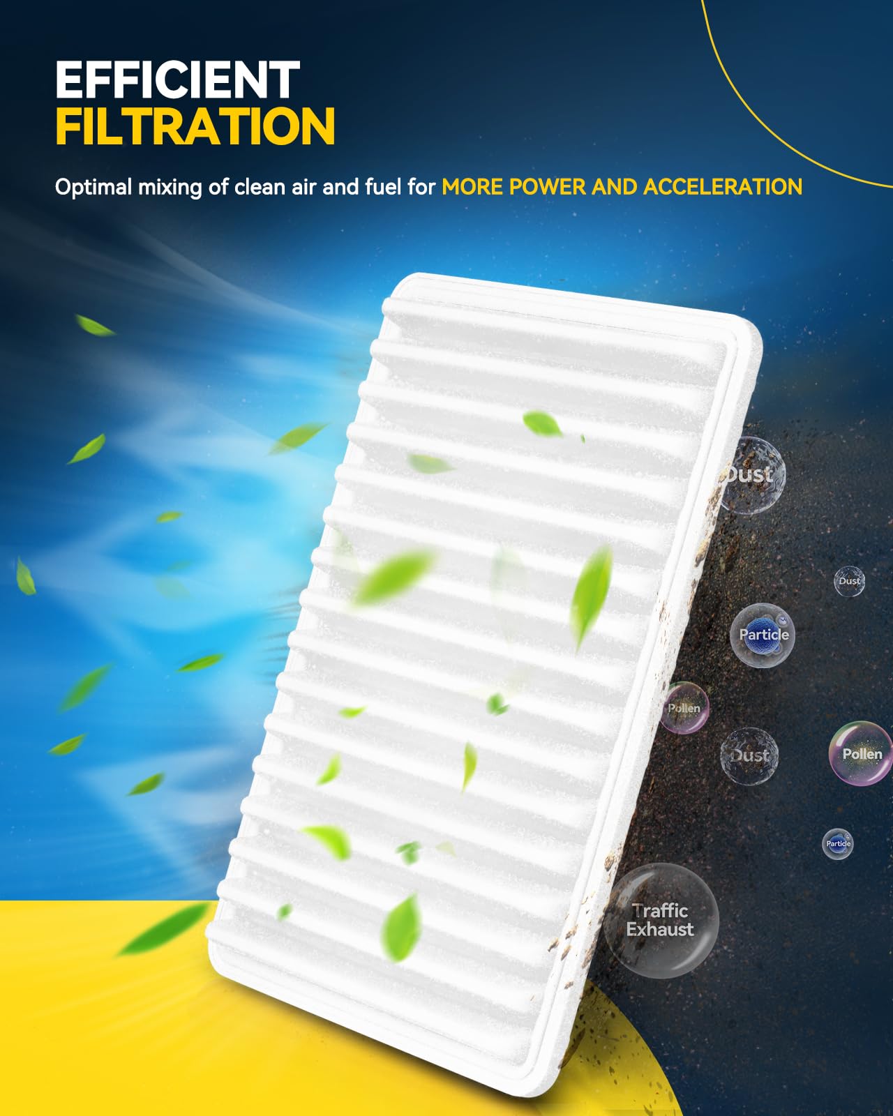 PHILTOP Engine Air Filter CA9360 Replacement for Toyota Camry 2002-2011, Sienna 2004-2010, Highlander 2001-2007/2009-2013, Solara 2004-2008 & Lexus ES300 2002-2003, ES330 2004-2006, RX330, RX350