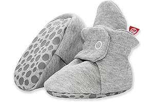 Unisex Organic Cotton Baby Booties with Gripper Soles