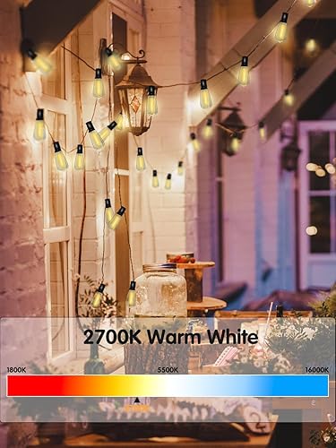 Miniatura 4 de Paquete de 10 bombillas LED Edison, bombillas de repuesto regulables inastillables de 0.6 W, bombillas ST40 de plástico transparente para tira de