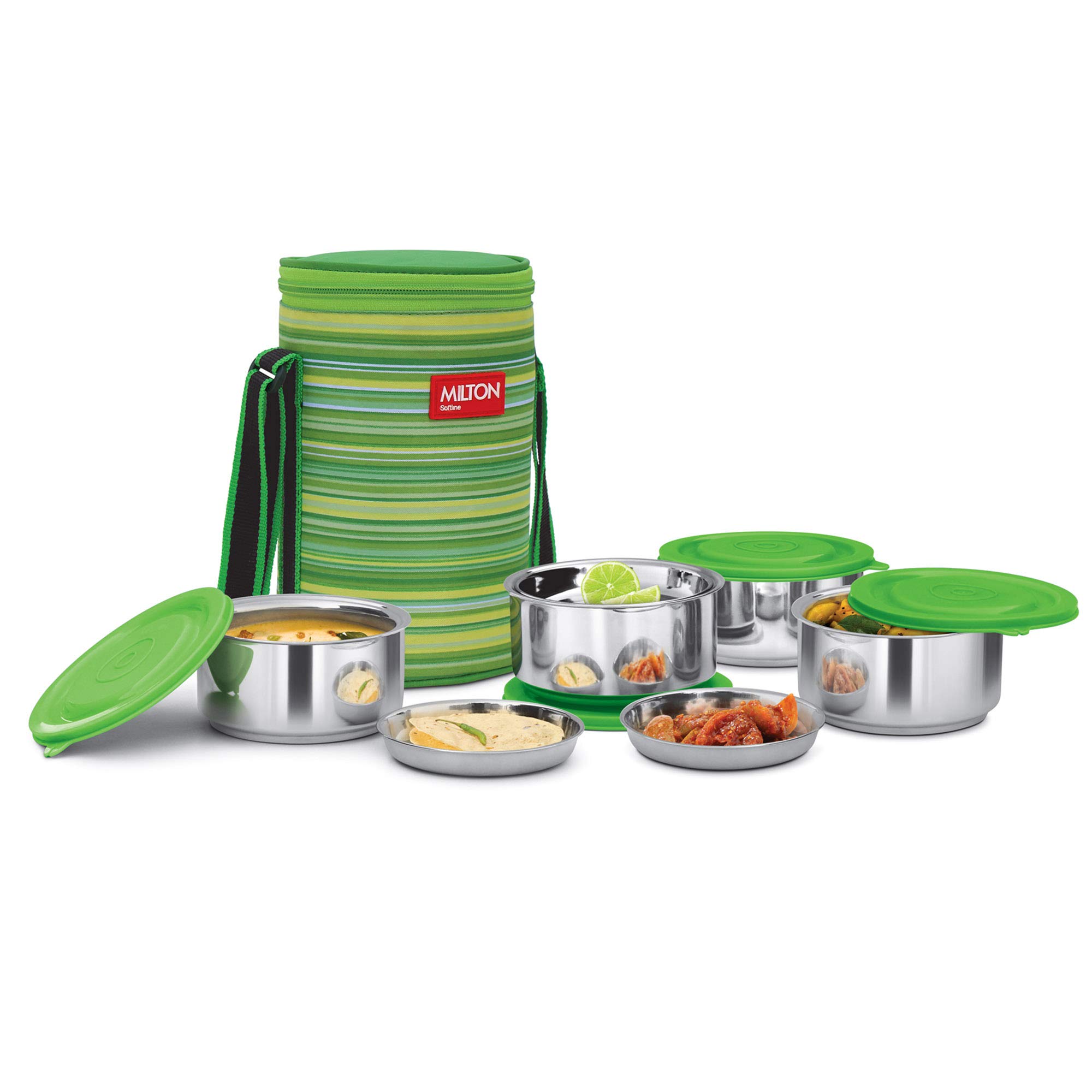 See full amazon price history chart for MILTON Ribbon 4 Stainless Steel Lunch Box with Jackets, Set of 4,(350 ml Each), Green | Light Weight | Leak Proof | Easy to Carry | Oodour Proof | Food Grade MILTON Ribbon 4 Stainless Steel Lunch Box with Jackets, Set of 4,(350 ml Each), Green | Light Weight | Leak Proof | Easy to Carry | Oodour Proof | Food Grade (B07X9K4YJP) Amazon Price History, Amazon Price Tracker