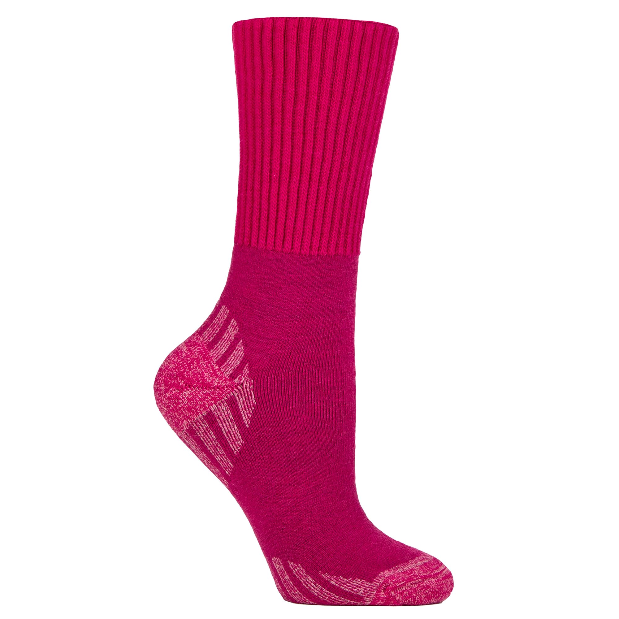 Iomi Men's Pink Diabetic Walking Socks For Cushioned Extra Wide Seamless Hiking Socks | Soft Top Merino Boot Socks (Uk, Numeric, 4, 7, Regular, Regular, )