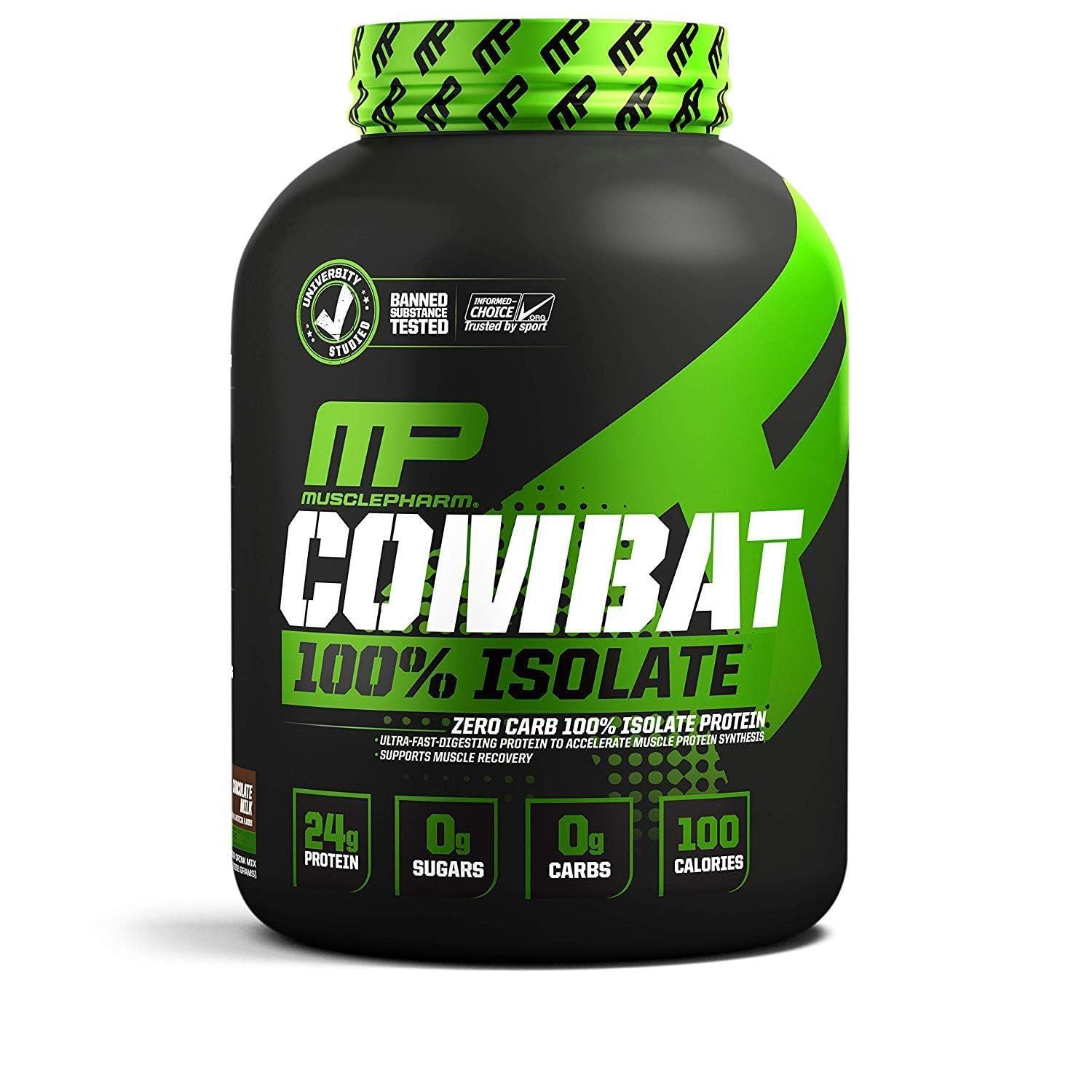 MusclePharm 100% Whey Isolate, Pure Isolate Protein Powder with 0 Carbs, 0 Fat, 0 Sugar, Chocolate Milk, 5 Pound, 84 Servings