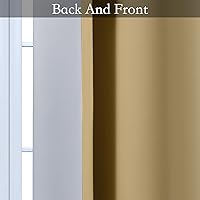 Vista 5 de SimpleHome Ombre Room Darkening Curtains 96 inches Length for Bedroom,Grommet Gradient Light Blocking Beige Gradient Window Curtains for Living