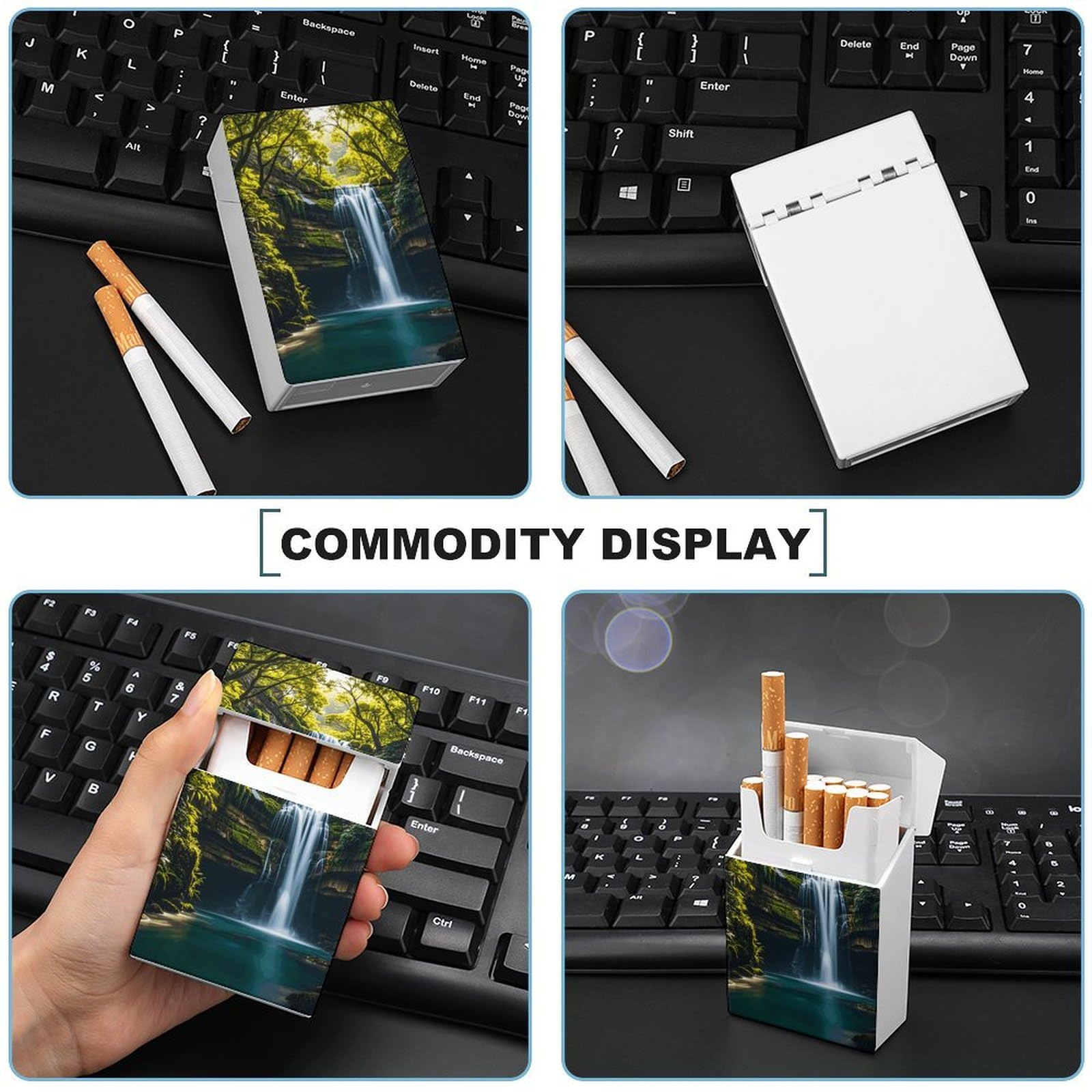 Waterfall Cigarette Case Portable Waterproof Cigarette Box Storage Box  Smoking Holder for Home Office Smoking Packing Case : Amazon.ca: Industrial  & Scientific