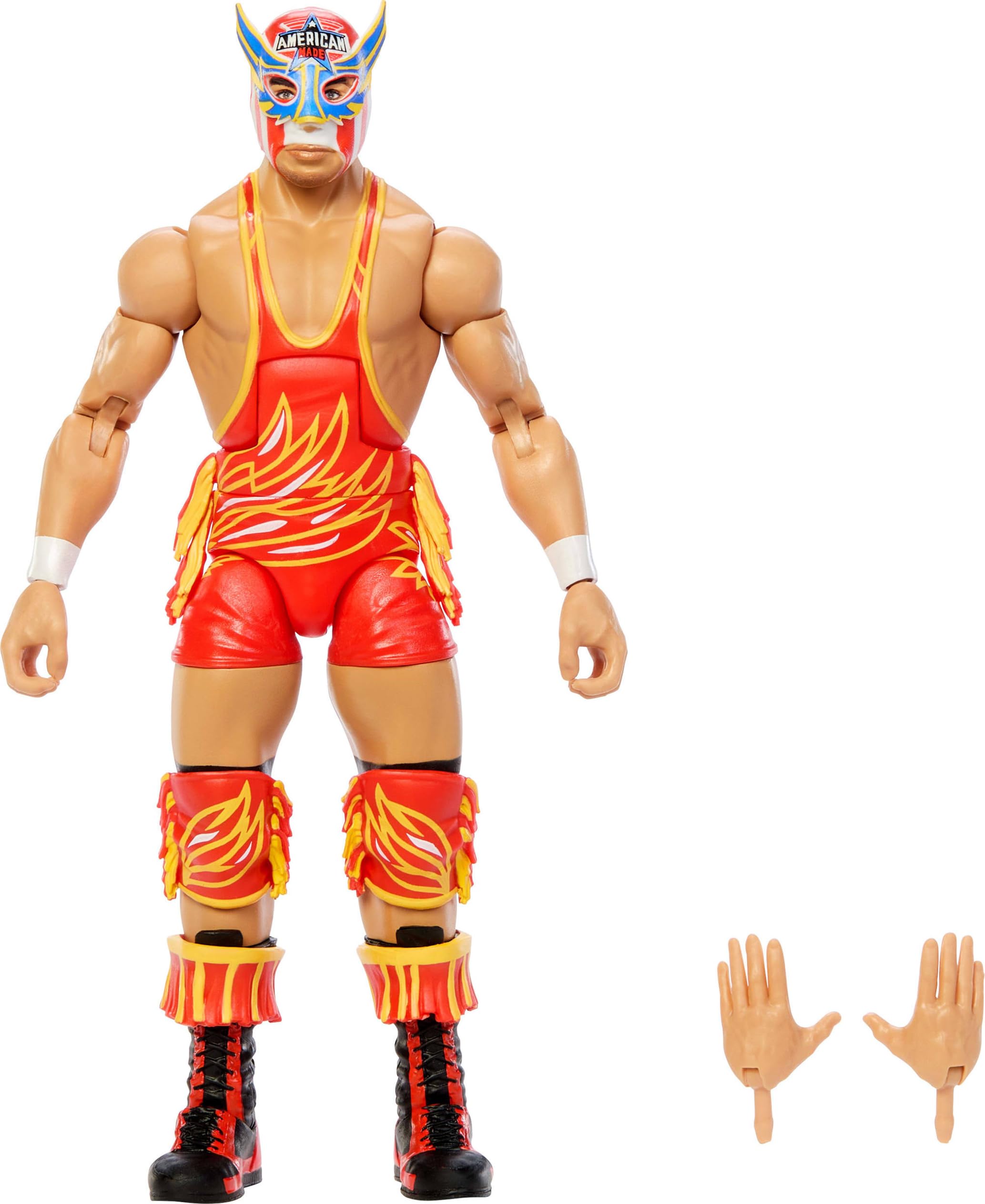 WWE Elite Action Figure & Accessories, Series #126 Set, 6-inch Collectible El Grande Americano with 25 Articulation Points & Swappable Hands