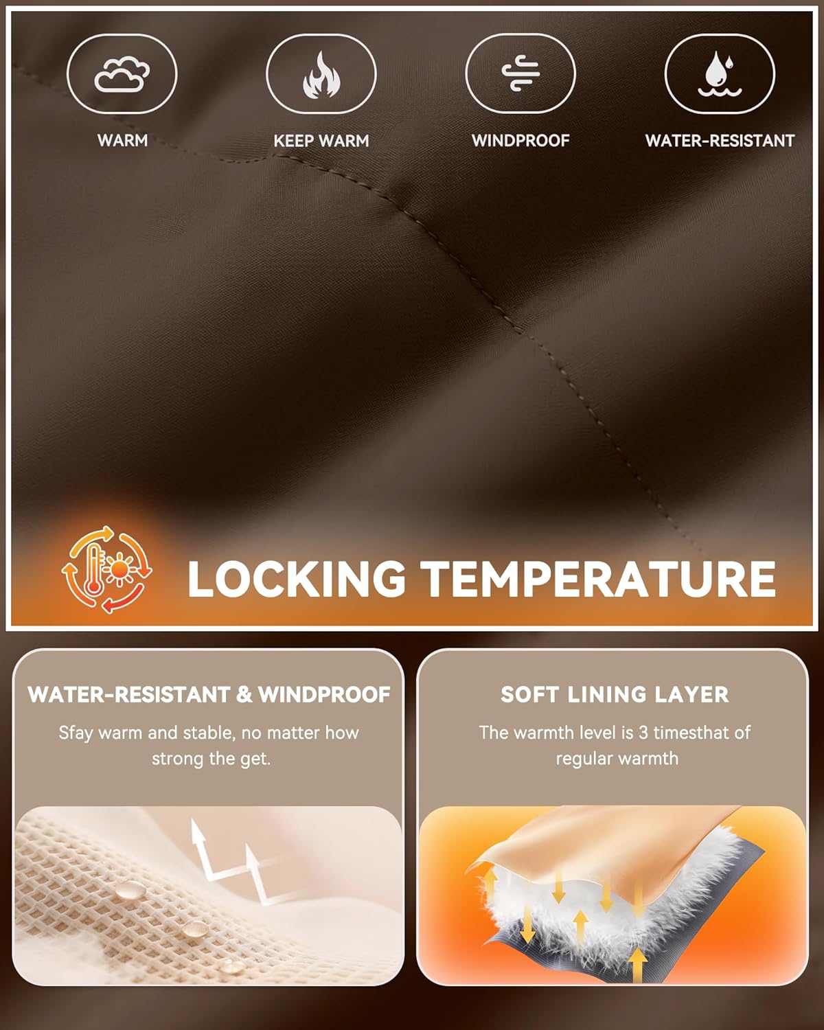 WHN Women Puffer Jacket Coat Winter Quilted Outerwear 2025 Trendy Long Sleeve Puffy Warm Casual Outfit - Image 4