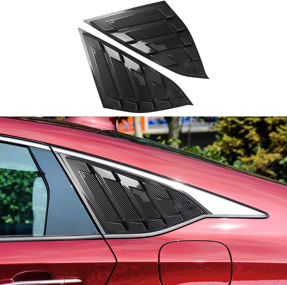 Rear Side Window Louvers Compatible for Honda Accord 2022 2021 2020 2019 2018 Accesories Sport Style Air Vent Cover Compatible for 10th Gen Honda Accord (Carbon Fiber Pattern)
