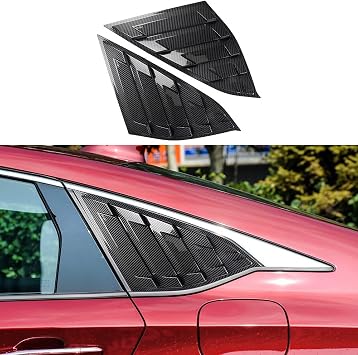 Rear Side Window Louvers Compatible for Honda Accord 2022 2021 2020 2019 2018 Accesories Sport Style Air Vent Cover Compatible for 10th Gen Honda Accord Carbon Fiber Pattern