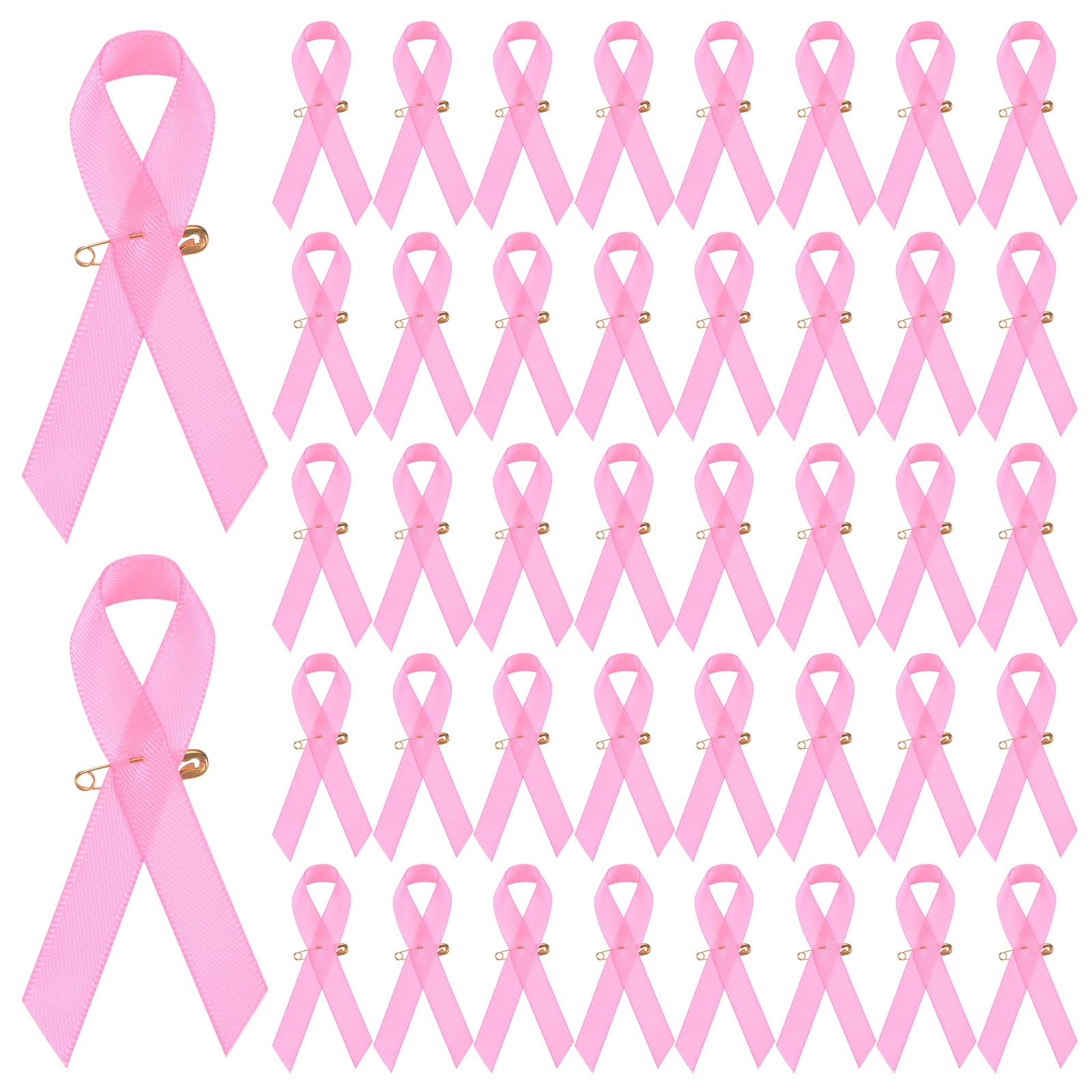 M METERXITY 100-Pack Pink Awareness Ribbons