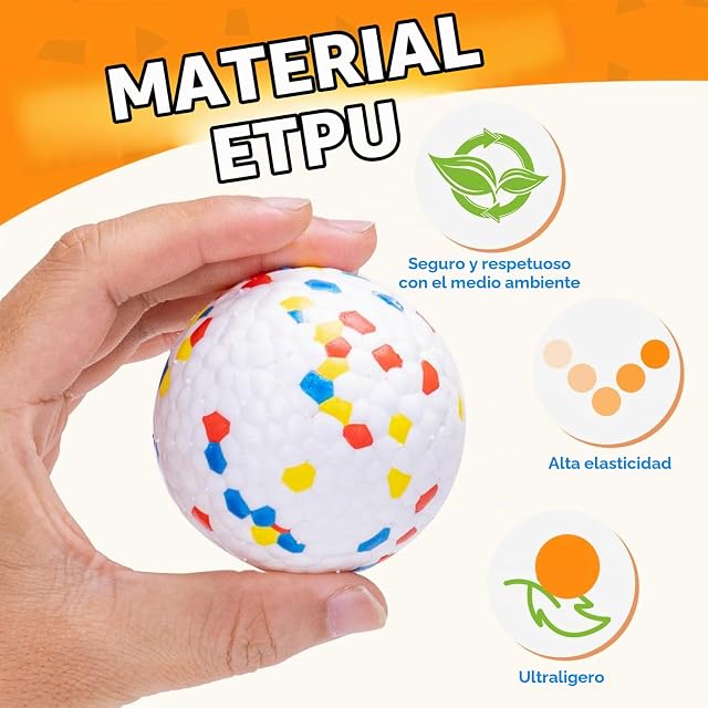 Foto 5 de 8 de Nobleza Pelota Perro, Pack de 3 Pelota Juguete Interactiva para Perros, Pelota de Goma Duradera y elástica