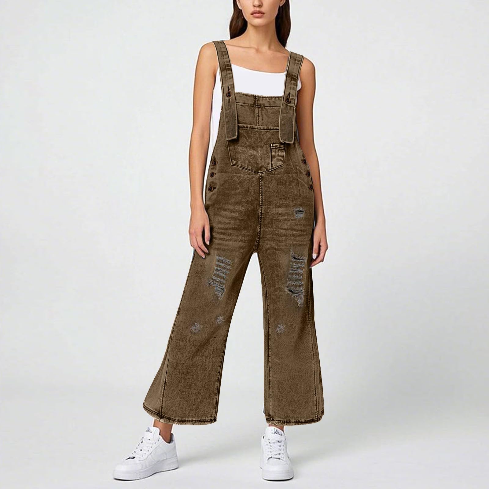 Peto Vaquero Mujer Mono Elegante Tezano Informal Overol Largo Baggy Macacao Ancho Tallas Grandes Casual Trabajo Formal Talla Grande De Fiesta Largos