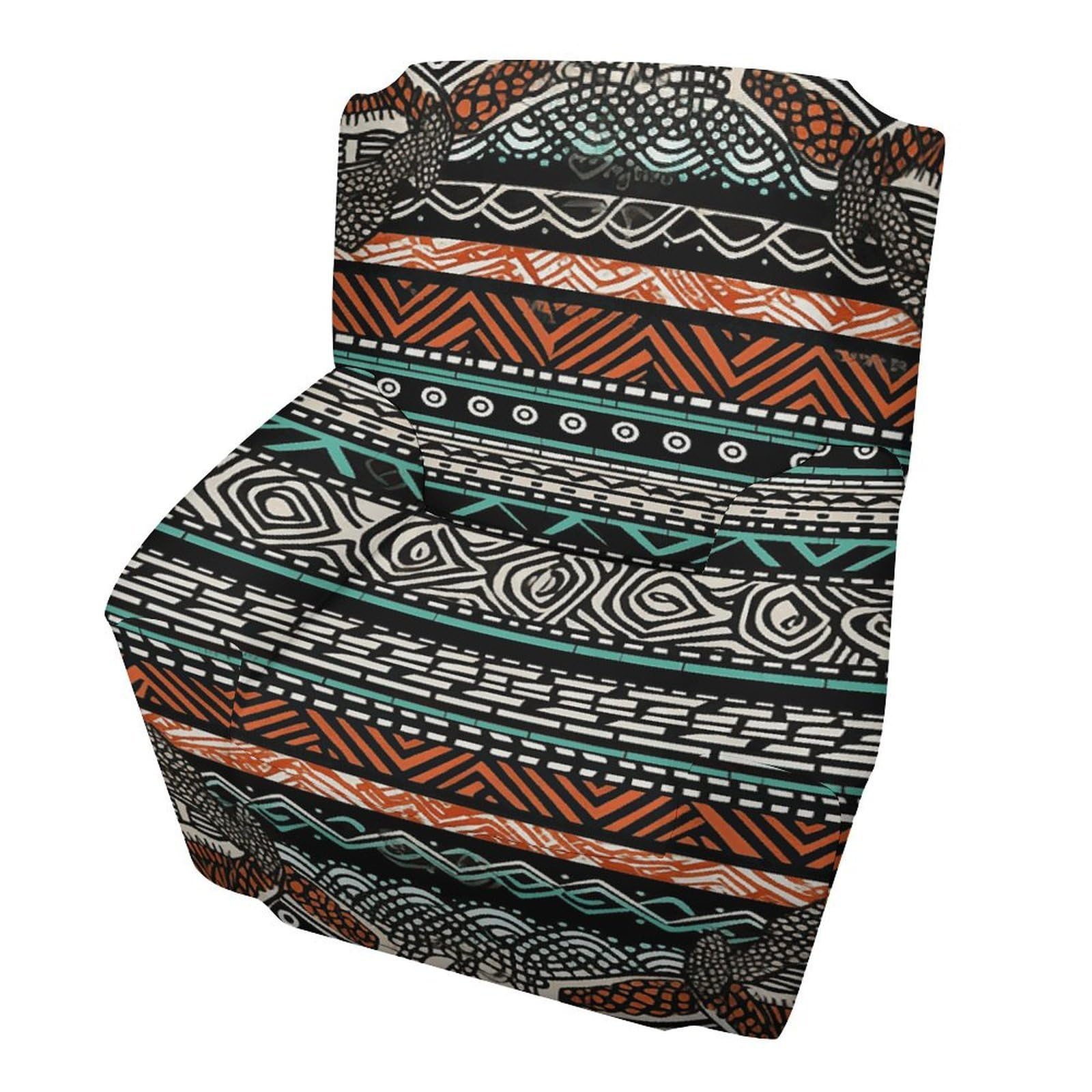 Fodpand Style Ethnic Turtle Striped Sofa Cover Soft 1 Seater Sofa Slipcover For Pets Washable,Couch Cover With Elastic Straps Furniture Protector